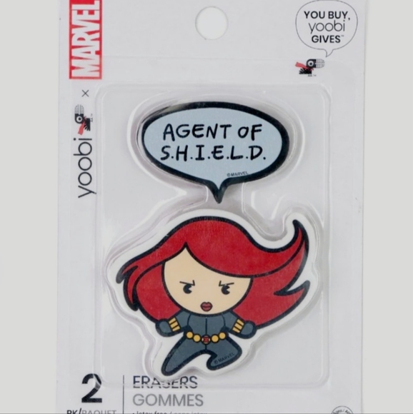 Marvel Black Widow Yoobi Erasers - Picture 1 of 5